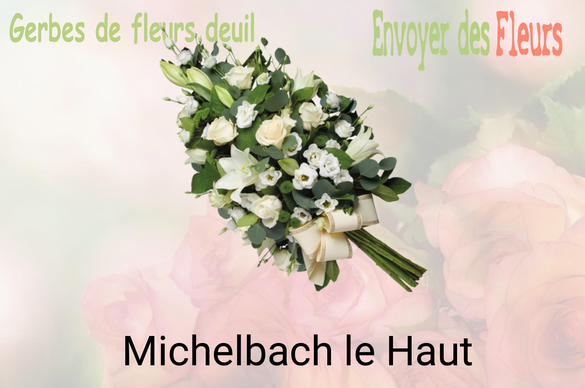 Gerbe de fleurs de deuil livrée à Michelbach-le-Haut